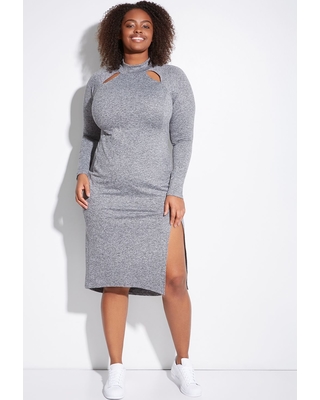 lane-bryant-womens-marled-active-dress-22-24-black-white